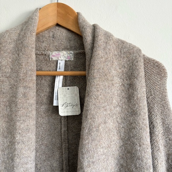 Free People Ellie Scarf Wrap Duster in Oatmeal NEW - Picture 4 of 7